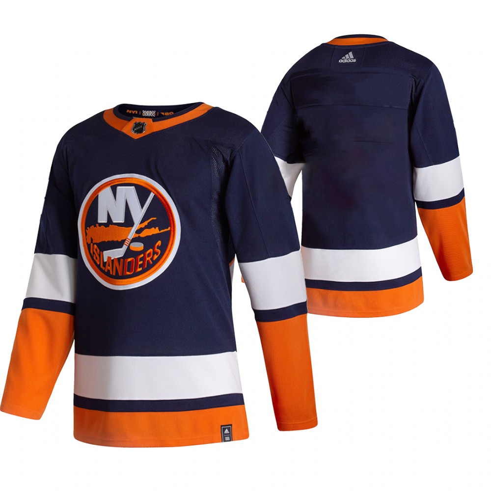 Cheap 2021 Adidias New York Islanders Blank Navy Blue Men Reverse Retro Alternate NHL Jersey